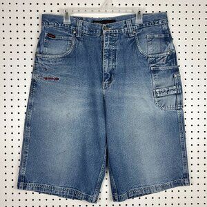 Vintage FUBU Carpenter Baggy Short Size 36 Stitched Logo Hip Hop 90s Skater Punk